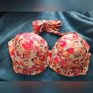 NWOT ASOS Floral Halter Swim Top Size 20